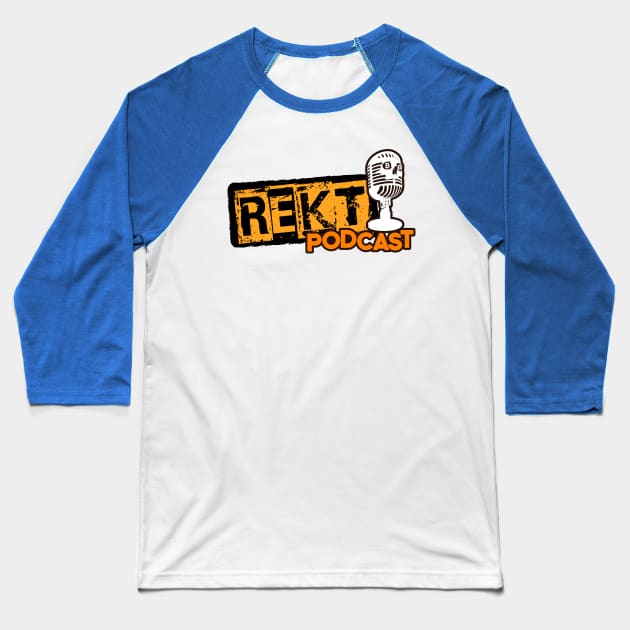 Rekt Podcast with Mic Baseball T-Shirt by dGEN Network